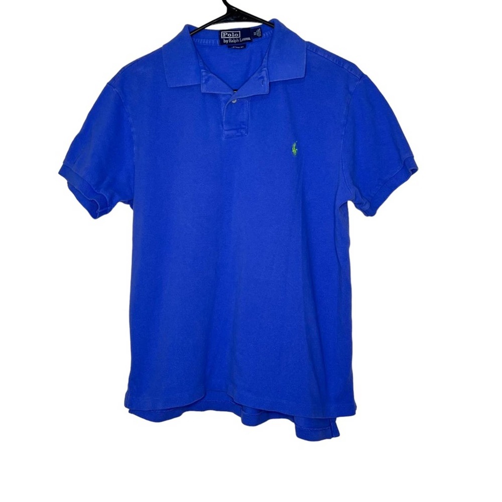 Polo By Ralph Lauren Mens Blue Custom Fit Polo SIZE M